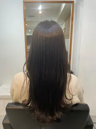 ロング 🐬脱白髪染めカラー 清水大世🐬のヘアスタイル