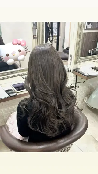 ロング カラー レイヤー/顔周り/ 韓国ヘア🩶フウカのヘアスタイル