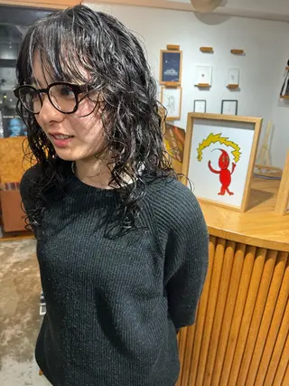 セミロング パーマ KOU×北谷× BY MY SIDEのヘアスタイル