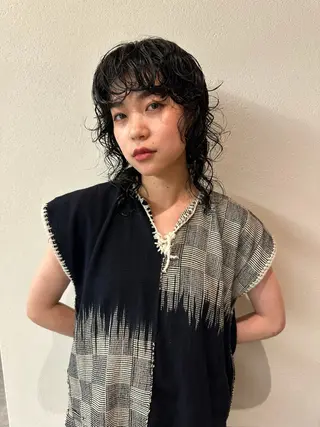 セミロング パーマ お悩み解決パーマ hana🩰のヘアスタイル