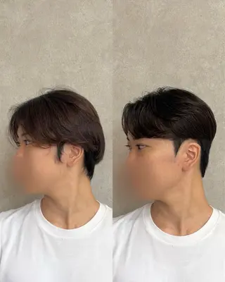 ショート パーマ メンズ 韓国メンズヘア/ ダウンパーマ/歩夢のヘアスタイル