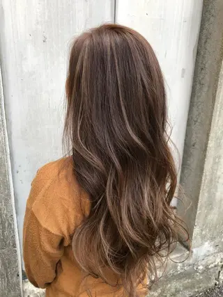 ロング カラー ＼脱・うねり& 広がり／gite菊のヘアスタイル