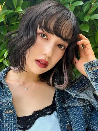 ミディアム パーマ カラー 横川/髪質改善/ メンズパーマ特化吉良のヘアスタイル