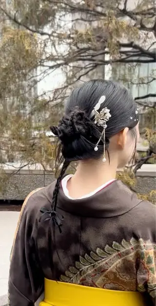 ロング ヘアアレンジ ハイトーン/ ヘアセット.nanoのヘアスタイル