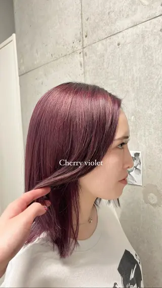 ミディアム カラー ヘアアレンジ ねいるとあいの店キュプレ橘通店所属・harua キュプレ/アイリストのマツエク・マツパデザイン