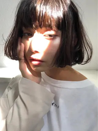 ショート カラー パーマ/レイヤー 岩山丈一郎のヘアスタイル