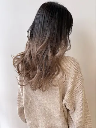 セミロング カラー パーマ ヘアアレンジ 【公式】amble luxe池袋東口🩷のヘアスタイル