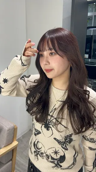 セミロング i.osaka所属・たつ/レイヤーカット 顔周り/髪質改善のヘアスタイル