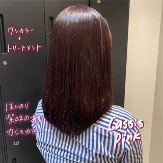 セミロング カラー 暖色艶color / ボブ🦩Rioのヘアスタイル