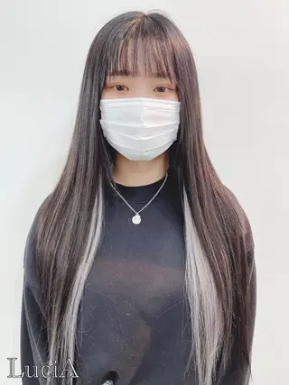 ロング カラー ヘアアレンジ LuciA/エクステ カラーのヘアスタイル