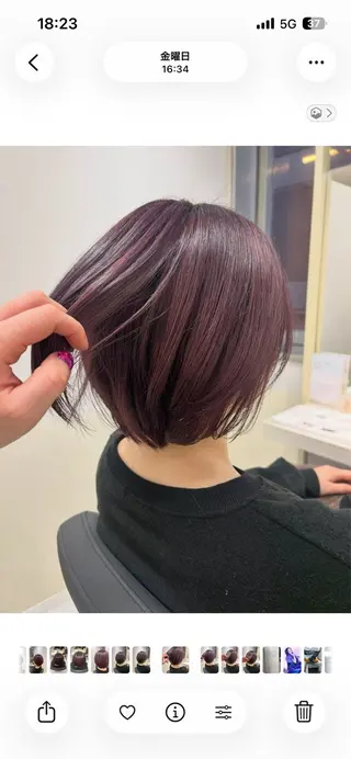 ショート カラー 🩰ニシムラヒカリ 半個室salon♡*のヘアスタイル