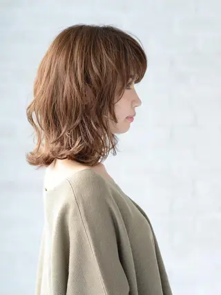 ミディアム カラー パーマ ショート/ボブ オオタダイスケのヘアスタイル