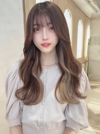 ロング 似合わせカラーの神 ダブルカラー/森栄範のヘアスタイル