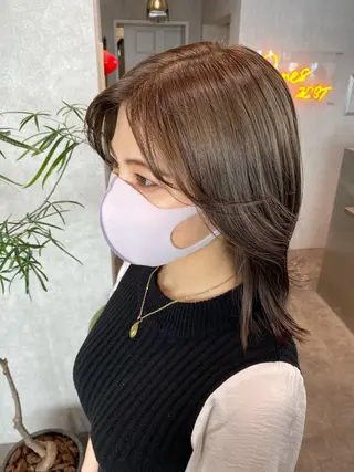 ミディアム カラー ヘアアレンジ XENA表参道 MIKUのヘアスタイル