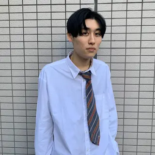 カラー ヘアアレンジ メンズ beautism clock所属・韓国風🇰🇷うる艶 レイヤー/海青🫧のヘアスタイル