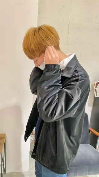 カラー メンズ メンズパーマ/フェ ザーパーマ/古川晴輝のヘアスタイル