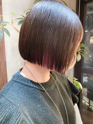 ショート カラー パーマ fifth JINGUMAE所属・波巻きスパイラルパー マ/シャドウパーマ駿のヘアスタイル