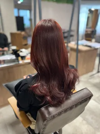 セミロング 韓国ヘア/髪質改善 /艶カラー/sahoのヘアスタイル