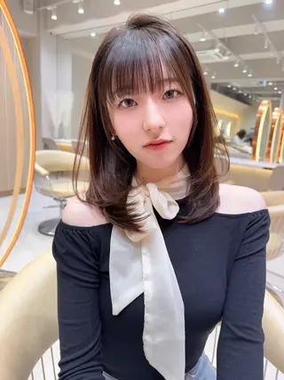 セミロング カラー レイヤー❣️縮毛矯正 川村利幸のヘアスタイル