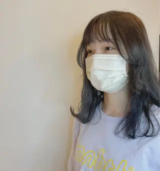 ミディアム カラー 落合 美穂のヘアスタイル