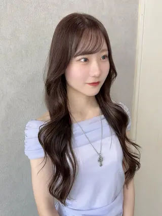 ロング カラー 赤み無し柔らかカラー 【梅田】madokaのヘアスタイル