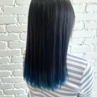 セミロング カラー 💫レイヤーカット 💫ブリーチ💫サキのヘアスタイル