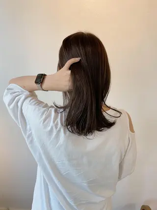 セミロング カラー h a k u 大倉 卓人のヘアスタイル