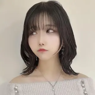 ミディアム Halo/長居美容室 似合わせカット/ロキのヘアスタイル