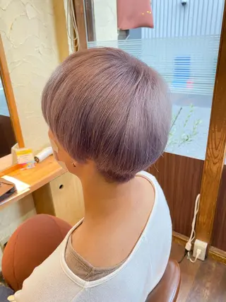 ショート カラー パーマ ヘアアレンジ メンズ キッズ ネイル マツエク・マツパ emu所属・🌈髪質改善・美髪矯 正・平野瀬乃🌈のヘアスタイル