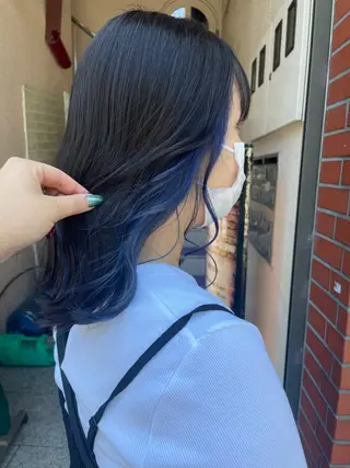 セミロング カラー 👑派手髪/カット 👑ANRYのヘアスタイル