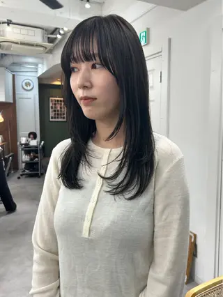 ロング カラー レイヤーボブ/ 艶カラー/サナ🌼のヘアスタイル
