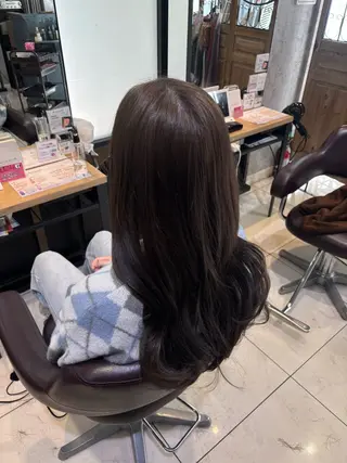 ロング カラー ヘアアレンジ 髪質改善韓国レイヤー /艶カラー/miyuのヘアスタイル