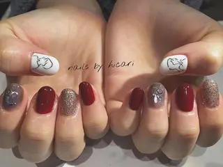 ショート カラー キッズ ネイル マツエク・マツパ illum hicariのネイルデザイン