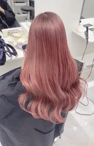 ロング カラー CHAiL.Yuzu 艶カラー韓国エクステのヘアスタイル