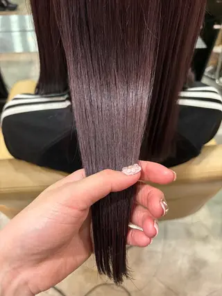 セミロング カラー メンズパーマ/透明感 カラー/影山乃愛のヘアスタイル