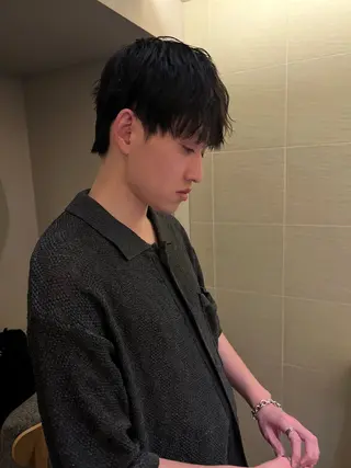 パーマ メンズ yiye   神宮前所属・manami /暖色 /カットモデル募集のヘアスタイル