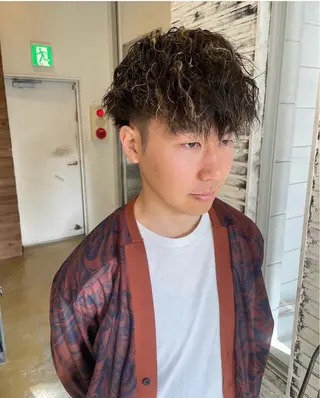 ショート パーマ メンズ パーマ特化 motooのヘアスタイル