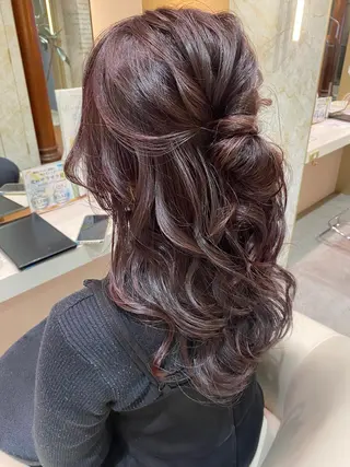 ロング カラー ヘアアレンジ 店長/mao/ 前髪/顔周りカットのヘアスタイル