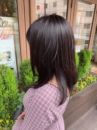 セミロング ヘアアレンジ 當間 大知のヘアスタイル