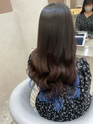ロング カラー 新宿/韓国ヘア 中明度カラー/かやのヘアスタイル