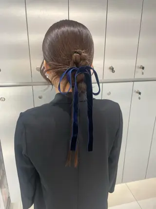 ヘアアレンジ ヘアセット🎀耳つぼ 👂💎MONAMIのヘアスタイル