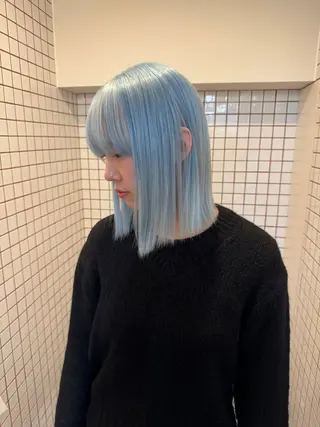 セミロング カラー PELE 梅田 ANNEX 大阪梅田茶屋町店 ダブルカラー/ブリーチ/ハイトーン【ペレ】所属・梅田/ハイトーン/ Juriのヘアスタイル