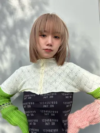 ミディアム カラー レイヤー専門家 ダブルカラー修のヘアスタイル