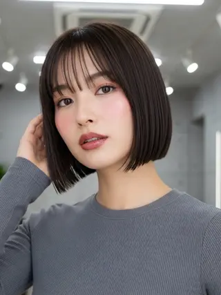 ミディアム 似合わせボブ✖️ 韓国レイヤー✨小関のヘアスタイル