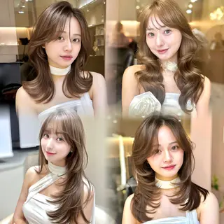 ミディアム レイヤー/韓国❣️ 髪質改善/e_kiのヘアスタイル