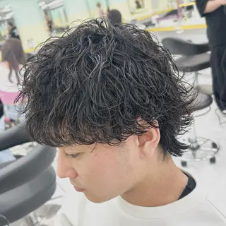 ショート カラー パーマ メンズ 韓国レイヤーカット /REIのヘアスタイル