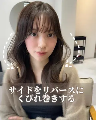 セミロング カラー topstylist 芳賀みなみのヘアスタイル