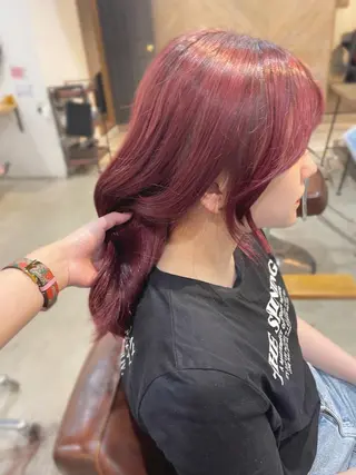 ロング カラー 中津/梅田/波巻き /髪質改善/愛芽のヘアスタイル