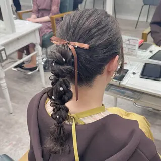 ロング ヘアアレンジ JUNSHIN🦋 ヘアセット／カラーのヘアスタイル