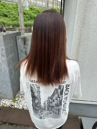 セミロング カラー 安達 望のヘアスタイル